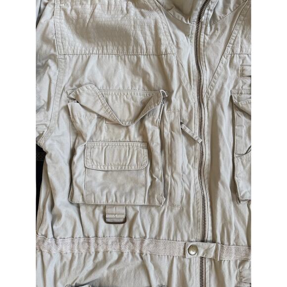 Trail Designs Vintage Utility Cotton Jacket Men’s Size Medium Khaki - Picture 5 of 7